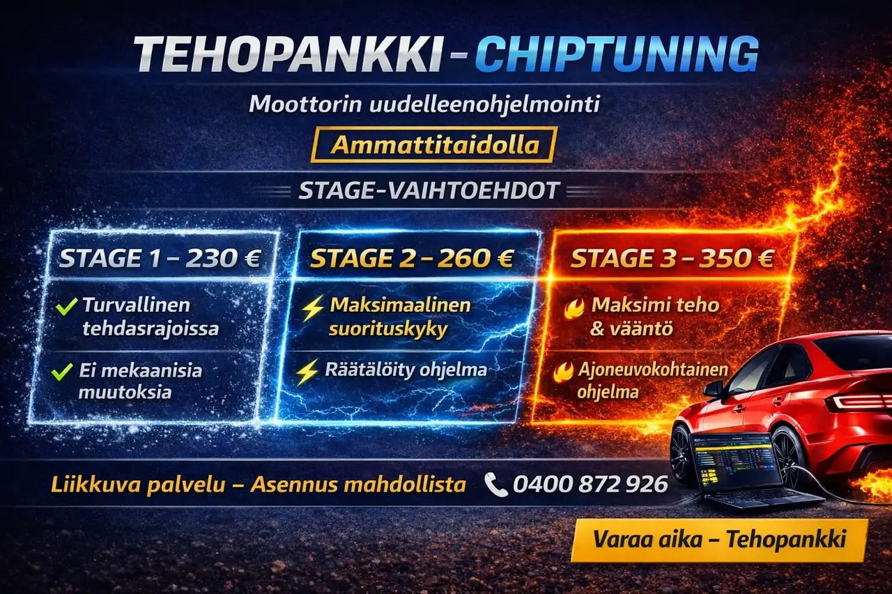 Tehopankin Stage-vaihtoehdot ja liikkuvan palvelun yhteystiedot