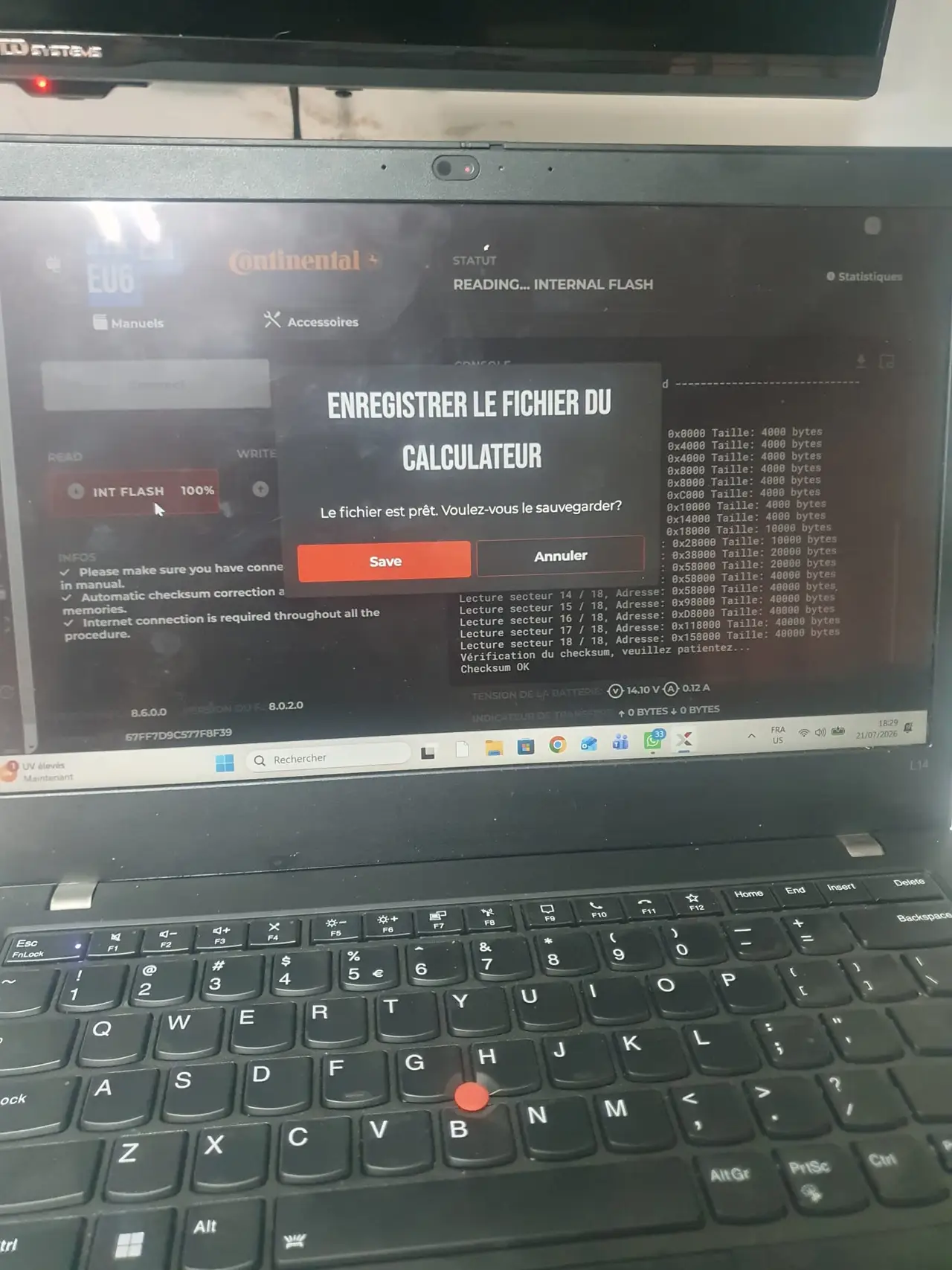 ECU read retained during EGR-system diagnosis